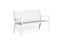 BANC DE JARDIN EN ALUMINIUM ET TEXTILENE BLANC OU TAUPE - LADY PAR TALENTI