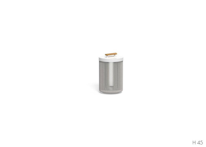 LAMPADAIRE D'EXTERIEUR OU LAMPE A POSER DIMMABLE EN ALUMINIUM ET CORDE BLANC OU GRAPHITE - CORAL PAR TALENTI