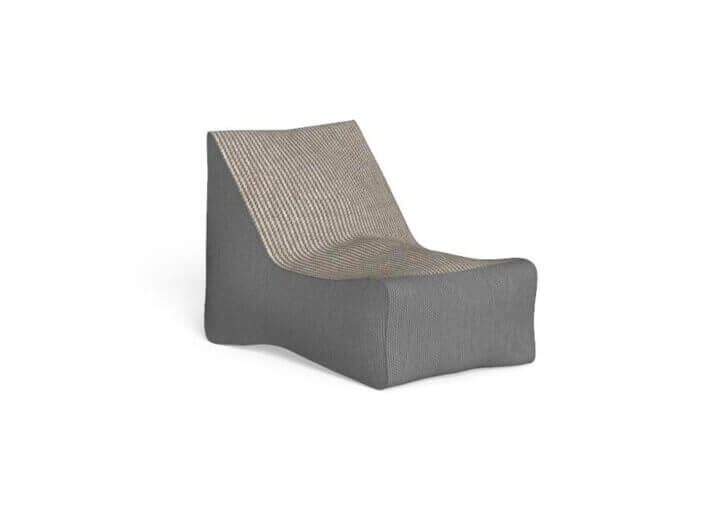 FAUTEUIL BEAN BAG POUR JARDIN EN TISSU ET MOUSSE A SECHAGE RAPIDE BICOLORE 5 CHOIX - SACCO PAR TALENTI