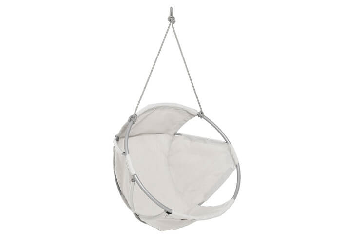 FAUTEUIL SUSPENDU D'INTERIEUR EN TEXTILE OEKO-TEX BLANC SABLE GRIS OU CAFE - COCOON NOAH - TRIMM COPENHAGEN