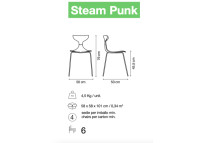 CHAISE DE TABLE ORIGINALE ET DE QUALITE - GRAND CHOIX DE COLORIS - SET DE 4 UNITES - STEAM PUNK PAR GREEN