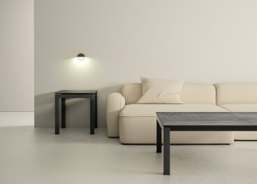 TABLE BASSE FORME RECTANGLE OU CARREE EN CERAMIQUE 10 COULEURS ET PIEDS ACIER LAQUE - KYOTO MINI PAR CANCIO