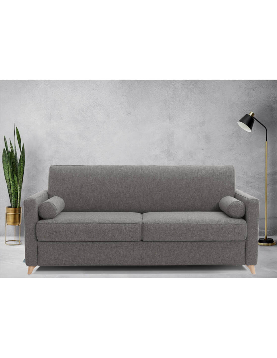 Canapé-lit Pliable 2 Places Avec Dossier Inclinable - Velours Côtelé, 190x85 Cm Déplié, Pas De Montage, Livré Compressé - 3