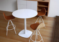 MANGE-DEBOUT ROND OU CARREE 70 80 OU 90 EN METAL ET VERRE TREMPE 5 COULEURS - CIRCUS PAR CANCIO