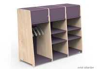 PENDERIE TRIPLE AVEC 3 ETAGERES FERMEES 1 PENDERIE ET 6 OU 9 ETAGERES OUVERTES - ASYMETRY PAR MATHY BY BOLS