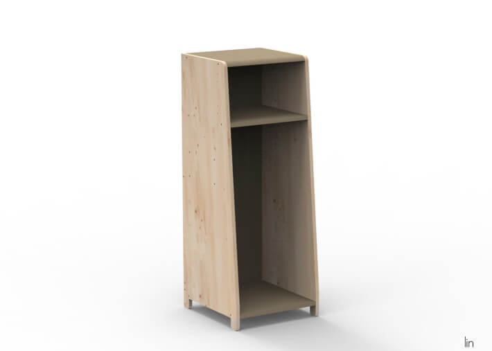 PENDERIE 1 COLONNE AVEC OPTION PENDERIE ETAGERES PORTES OU EXTENSION - ASYMETRY PAR MATHY BY BOLS