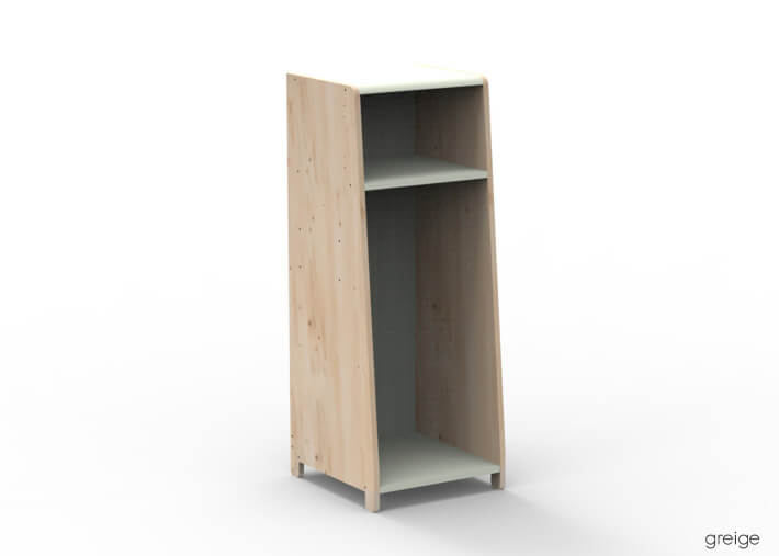 PENDERIE 1 COLONNE AVEC OPTION PENDERIE ETAGERES PORTES OU EXTENSION - ASYMETRY PAR MATHY BY BOLS