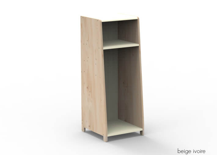 PENDERIE 1 COLONNE AVEC OPTION PENDERIE ETAGERES PORTES OU EXTENSION - ASYMETRY PAR MATHY BY BOLS