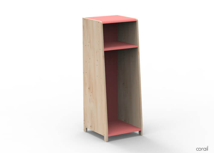 PENDERIE 1 COLONNE AVEC OPTION PENDERIE ETAGERES PORTES OU EXTENSION - ASYMETRY PAR MATHY BY BOLS