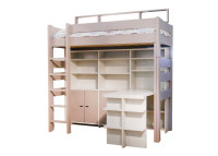 BIBLIOTHEQUE POUR LIT MEZZANINE SURELEVE H 172 OU  H 186 EN MDF 26 COLORIS - PAR MATHY BY BOLS