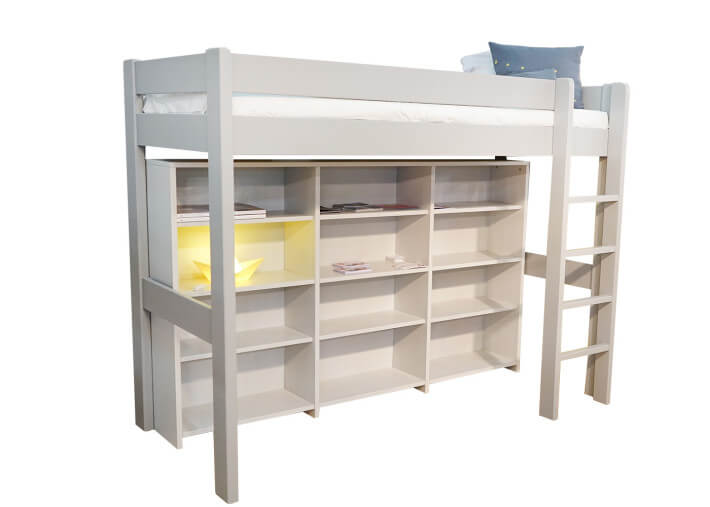 BIBLIOTHEQUE POUR LIT MEZZANINE SURELEVE H 172 OU  H 186 EN MDF 26 COLORIS - PAR MATHY BY BOLS