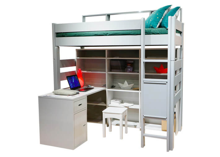 BIBLIOTHEQUE POUR LIT MEZZANINE SURELEVE H 172 OU  H 186 EN MDF 26 COLORIS - PAR MATHY BY BOLS