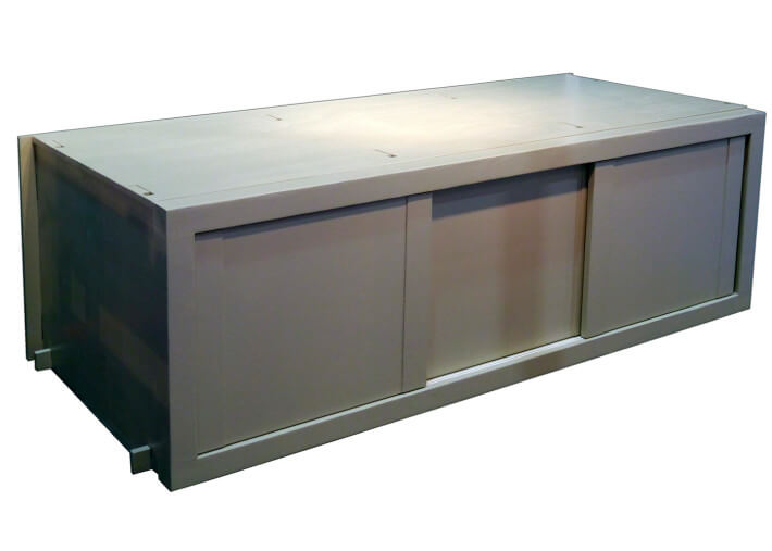 CAISSON DE RANGEMENT 5 TIROIRS OU 3 PORTES COULISSANTES POUR LIT MEZZANINE SURELEVE H 127 - PAR MATHY BY BOLS
