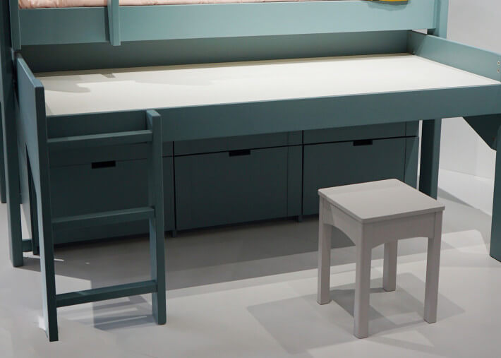 CAISSON DE RANGEMENT 5 TIROIRS OU 3 PORTES COULISSANTES POUR LIT MEZZANINE SURELEVE H 127 - PAR MATHY BY BOLS