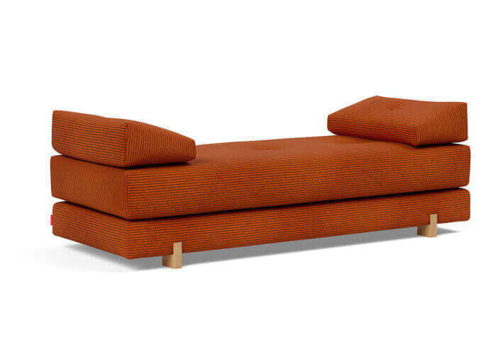 CANAPE MERIDIENNE CONVERTIBLE EN LIT 1-2 PLACES GRIS OU VERT SIGMUND PAR INNOVATION LIVING