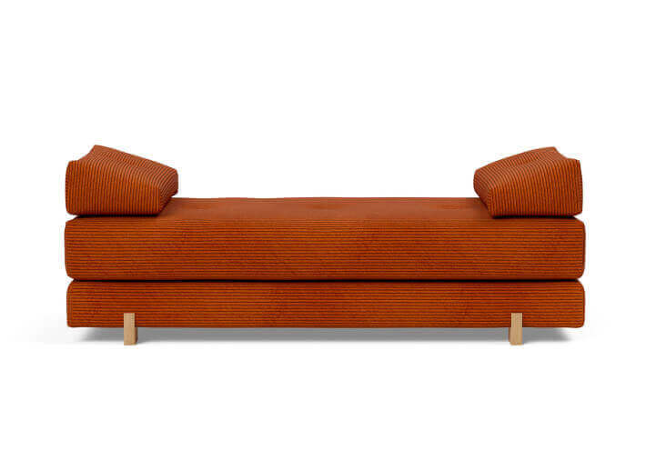 CANAPE MERIDIENNE CONVERTIBLE EN LIT 1-2 PLACES GRIS OU VERT SIGMUND PAR INNOVATION LIVING