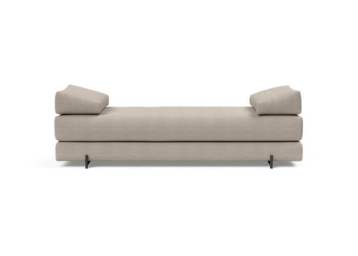CANAPE MERIDIENNE CONVERTIBLE EN LIT 1-2 PLACES GRIS OU VERT SIGMUND PAR INNOVATION LIVING