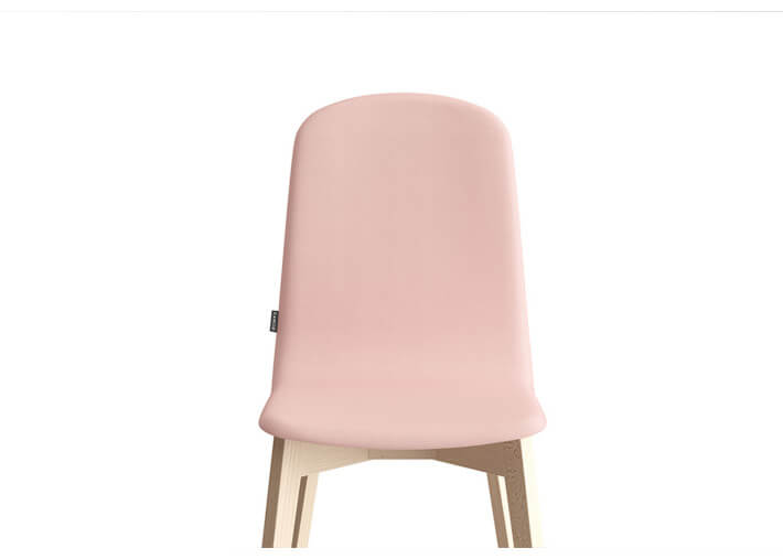 CHAISE EN TISSU VINYLE OU TEXTILE ET PIEDS BOIS TEINTE OU LAQUE - GRAND CHOIX DE COULEURS - DOLCE PAR CANCIO