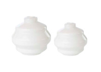 SUSPENSION TRIPLE AVEC ABAT-JOUR EN VERRE SOUFFLE AMBRE BLANC OU VERT - ADELE PAR ANGEL DES MONTAGNES