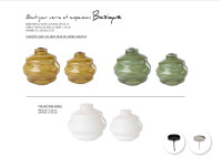SUSPENSION TRIPLE AVEC ABAT-JOUR EN VERRE SOUFFLE AMBRE BLANC OU VERT - ADELE PAR ANGEL DES MONTAGNES