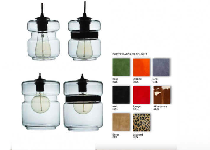 SUSPENSION RAMPE  EN METAL NOIR ET 3 ABAT-JOUR EN VERRE TRANSPARENT MORGAN - ANGEL DES MONTAGNES