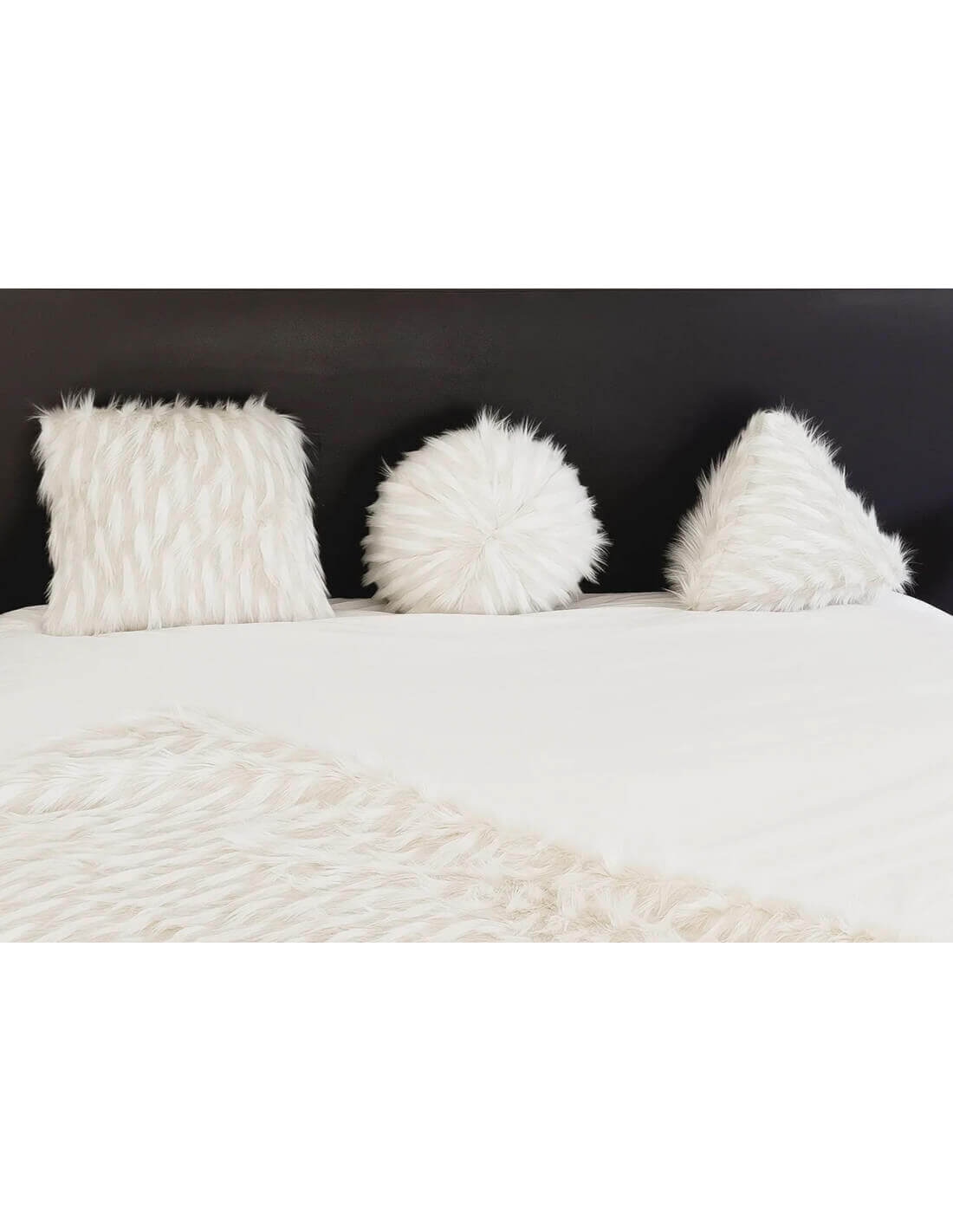 Coussin Enfant Chat Atmosphera - Fausse Fourrure - Diamètre 28cm