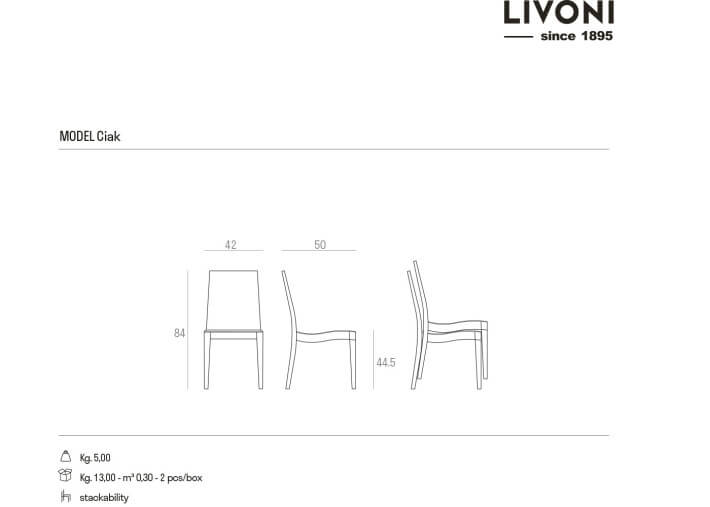 CHAISES DE TABLE EN BOIS DE HETRE OU CHENE - 8 TEINTES AU CHOIX - VENDUES PAR 2 - CIAK PAR LIVONI