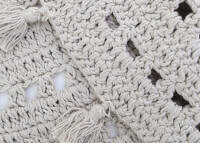 TAPIS ROND EN CROCHET 100% COTON GRIS PERLE VERT OU ROSE LIEGE - NILA PAR NATTIOT