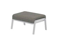 REPOSE-PIED OU TABOURET EN ALUMINIUM ET TEXTILE OUTDOOR GRIS OU BLANC - DANDY PAR GARDEN ART