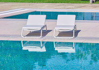 Set de 4 matelas blanc pour transat lago - Nautic par Ezpeleta