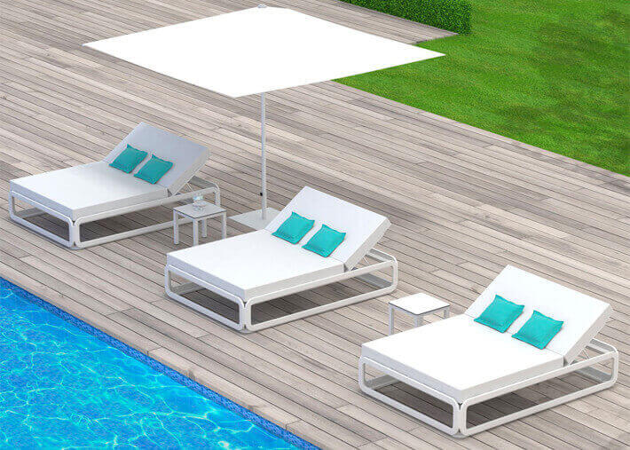 Transat design en aluminium et toile nautic -...