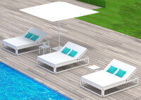 Transat design en aluminium et toile nautic - nana par ezpeleta