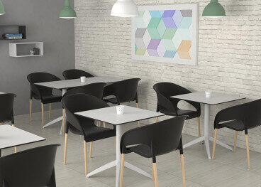 Table bistrot pliante ronde ou carrée 3 coloris - Quatro...