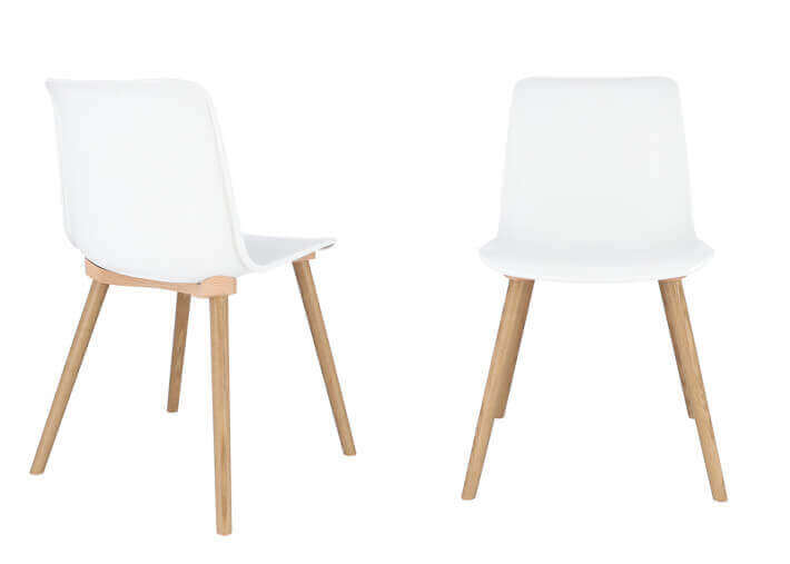 Set de 2 chaises de table en bois et...
