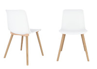 Set de 2 chaises de table en bois et polypropylene Yapp Jankurtz