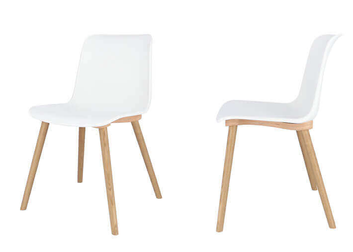 Set de 2 chaises de table en bois et...