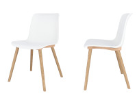 Set de 2 chaises de table en bois et polypropylene Yapp Jankurtz