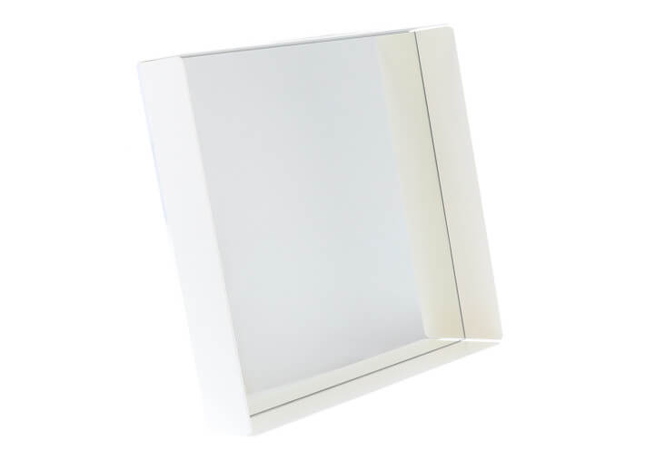Miroir design en acier noir ou blanc 50x50 ou...
