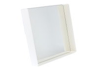 Miroir design en acier noir ou blanc 50x50 ou 80x50 Look Jankurtz
