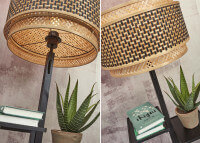Lampadaire avec 2 etageres en bambou h 160 - bhutan - good&mojo