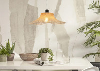 Suspension capeline en bambou naturel ou noir - ibiza par good&mojo