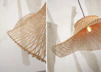 Suspension capeline en bambou naturel ou noir - ibiza par good&mojo