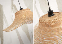 Suspension capeline en bambou naturel ou noir - ibiza par good&mojo