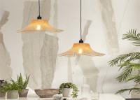 Suspension capeline en bambou naturel ou noir - ibiza par good&mojo