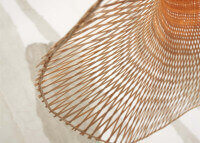 Plafonnier forme capeline en bambou naturel ou noir - ibiza good&mojo