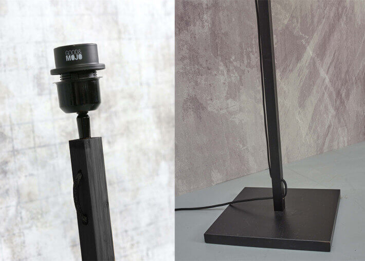 Lampadaire avec 2 etageres en bambou 2 coloris...