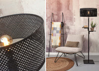 Lampadaire avec 2 etageres en bambou 2 coloris - java good&mojo