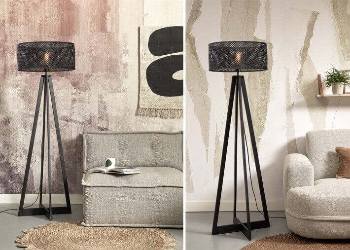 Lampadaire design en bambou 2 coloris - java...