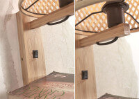 Applique murale chevet avec etagere en bambou - java par good&mojo