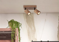 Applique double inclinable en bambou naturel ou noir Java - good&mojo